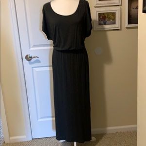 Lane Bryant Dark charcoal grey knit maxi dress.